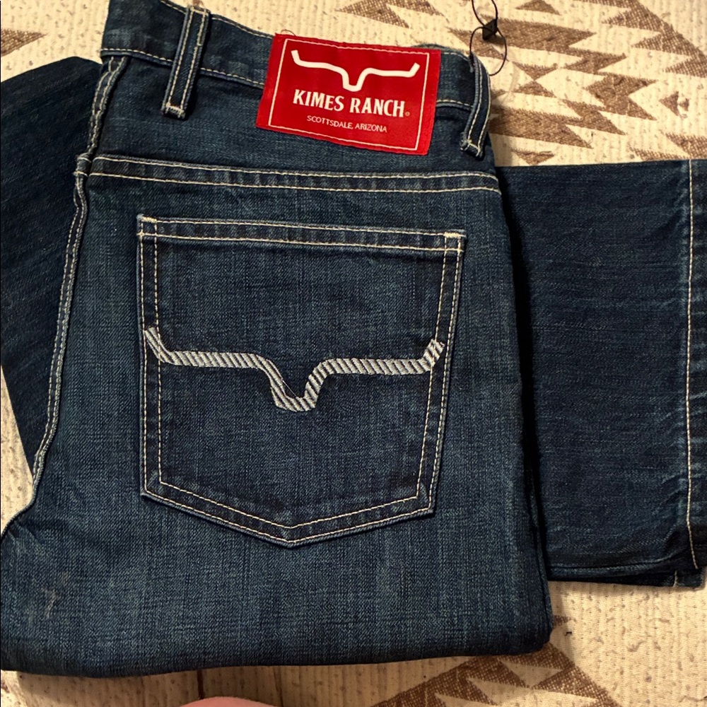 Kimes Ranch Dark Blue Denim Jeans